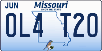 MO license plate OL4T2O