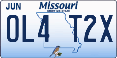 MO license plate OL4T2X