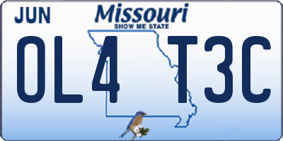 MO license plate OL4T3C
