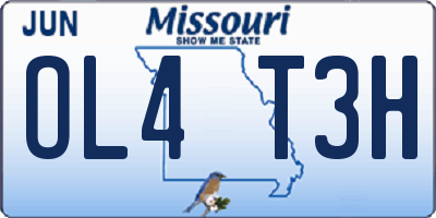 MO license plate OL4T3H