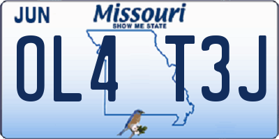 MO license plate OL4T3J