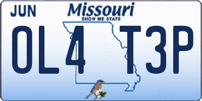 MO license plate OL4T3P