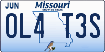 MO license plate OL4T3S
