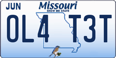 MO license plate OL4T3T