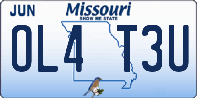 MO license plate OL4T3U