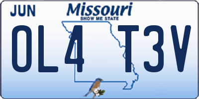 MO license plate OL4T3V