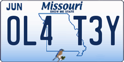 MO license plate OL4T3Y