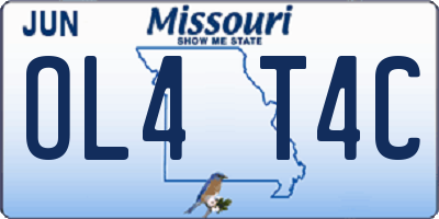MO license plate OL4T4C
