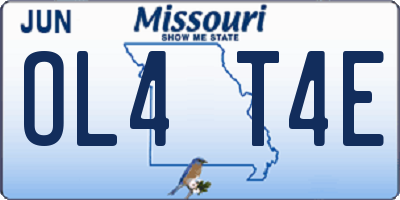 MO license plate OL4T4E