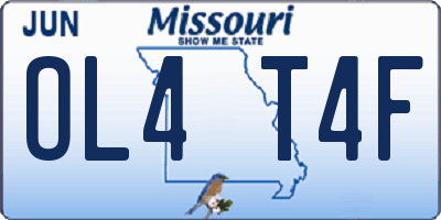 MO license plate OL4T4F