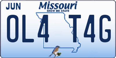 MO license plate OL4T4G