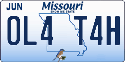 MO license plate OL4T4H