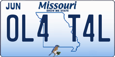 MO license plate OL4T4L