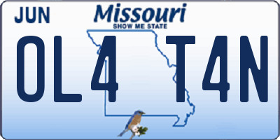 MO license plate OL4T4N