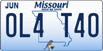 MO license plate OL4T4O