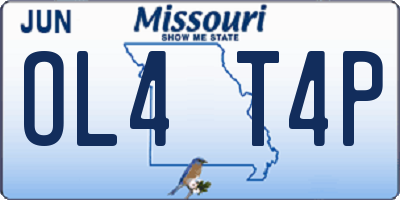 MO license plate OL4T4P