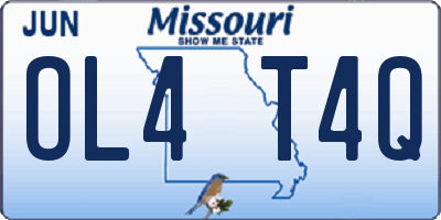 MO license plate OL4T4Q