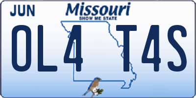 MO license plate OL4T4S