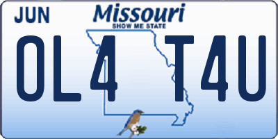 MO license plate OL4T4U