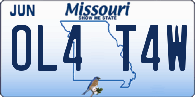 MO license plate OL4T4W