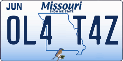 MO license plate OL4T4Z