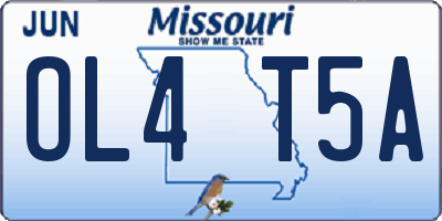 MO license plate OL4T5A