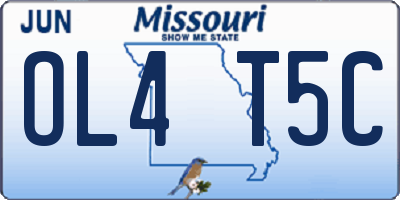 MO license plate OL4T5C