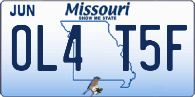 MO license plate OL4T5F