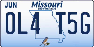 MO license plate OL4T5G