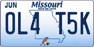 MO license plate OL4T5K