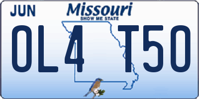 MO license plate OL4T5O