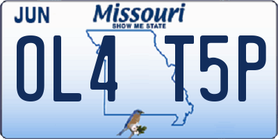 MO license plate OL4T5P
