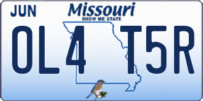 MO license plate OL4T5R