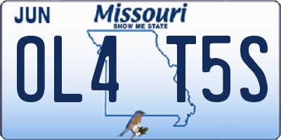 MO license plate OL4T5S