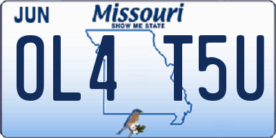 MO license plate OL4T5U