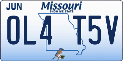 MO license plate OL4T5V