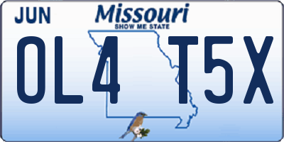 MO license plate OL4T5X