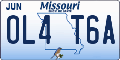 MO license plate OL4T6A