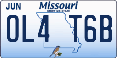 MO license plate OL4T6B