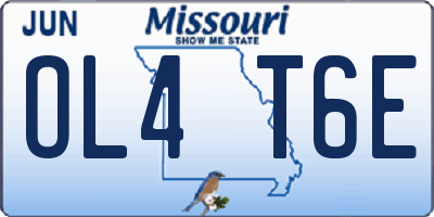 MO license plate OL4T6E