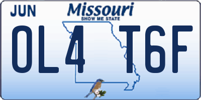 MO license plate OL4T6F