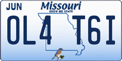 MO license plate OL4T6I