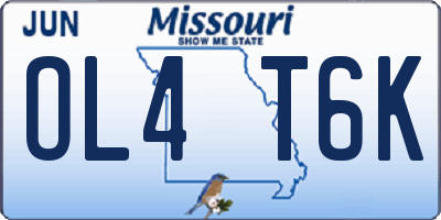 MO license plate OL4T6K