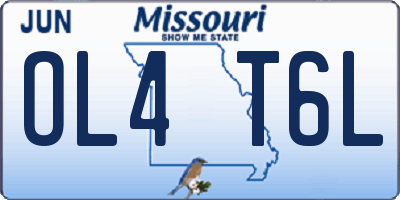 MO license plate OL4T6L