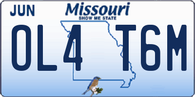 MO license plate OL4T6M