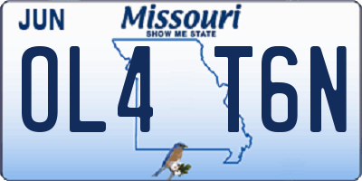 MO license plate OL4T6N