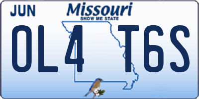 MO license plate OL4T6S