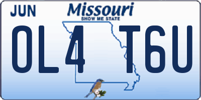 MO license plate OL4T6U