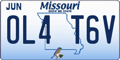 MO license plate OL4T6V