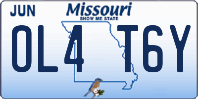 MO license plate OL4T6Y